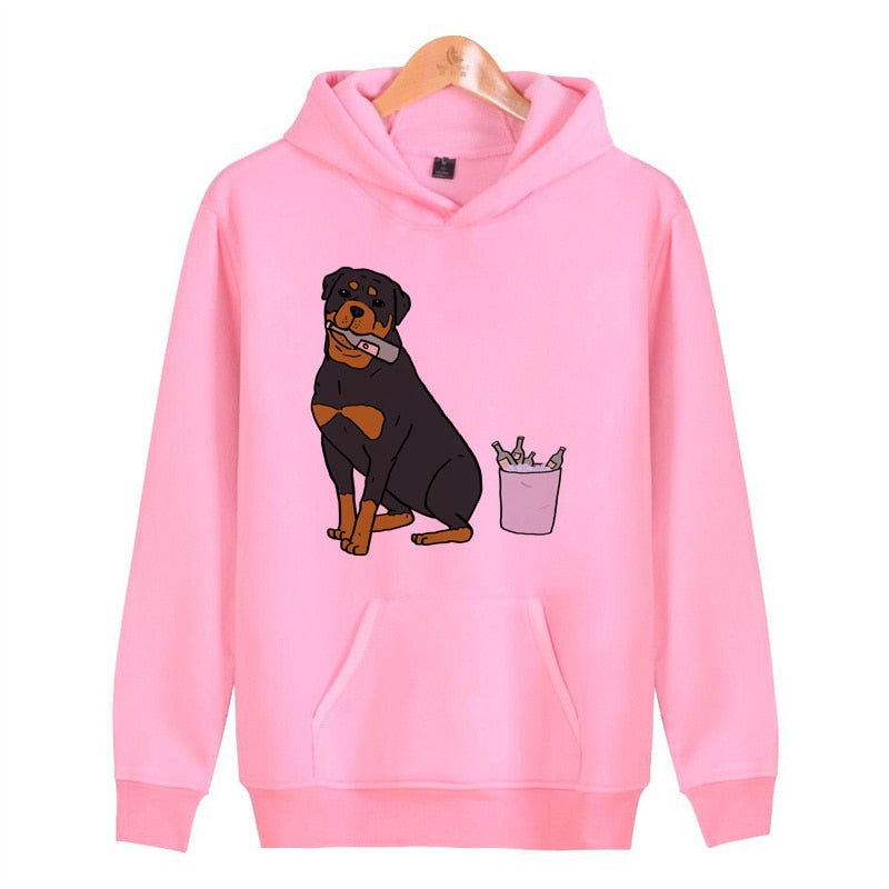 rottweiler hoodies sweatshirts harajuku homme hoddies hip pullover hop men/women streetwear male J4233