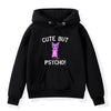 Cute But Psycho Prints Fleece Hoodies Pullover Sweatshirts Casual Hoddies Kids Children Hoody Tracksuit Boys Girls Sportswear