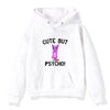 Cute But Psycho Prints Fleece Hoodies Pullover Sweatshirts Casual Hoddies Kids Children Hoody Tracksuit Boys Girls Sportswear