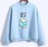 Best Friend Tops Long Sleeve Sweatshirt For Women Snacks Tracksuit Moletom Ladies Fleece BFF Pullover Sister Hoddy Hoodies